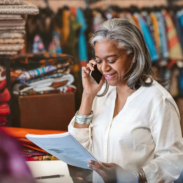 Businesswoman on phone