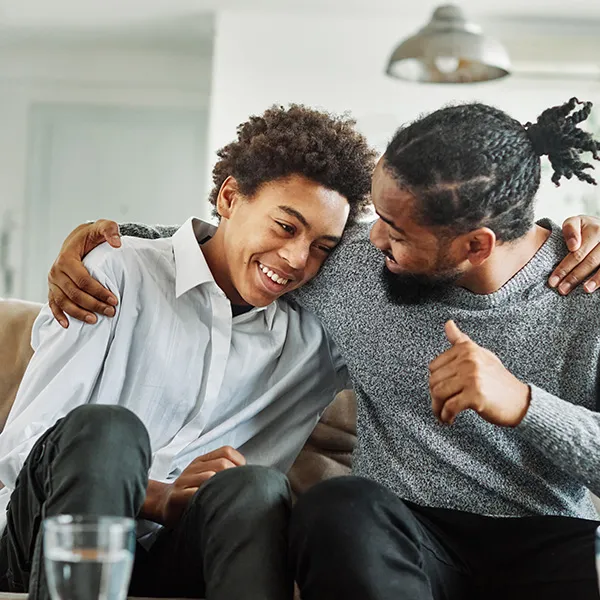 father with teen