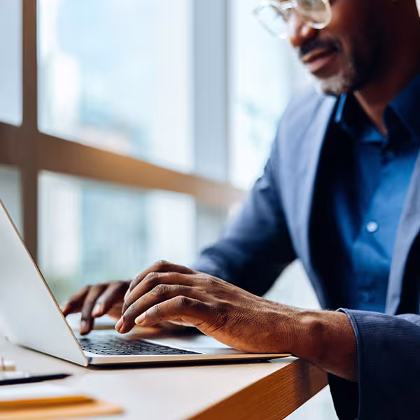 Man using laptop