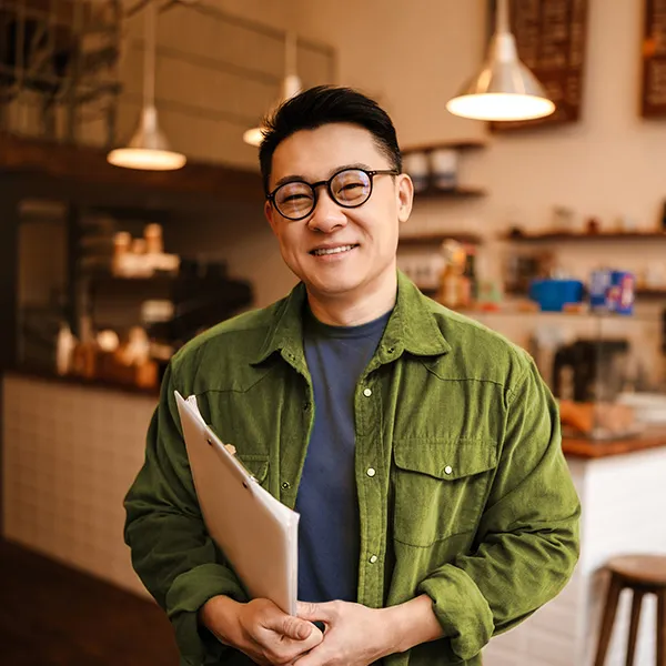man with clipboard