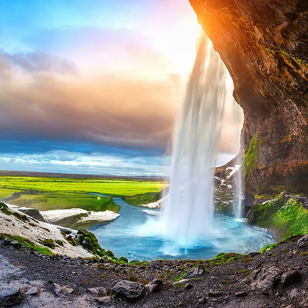 waterfall in iceland