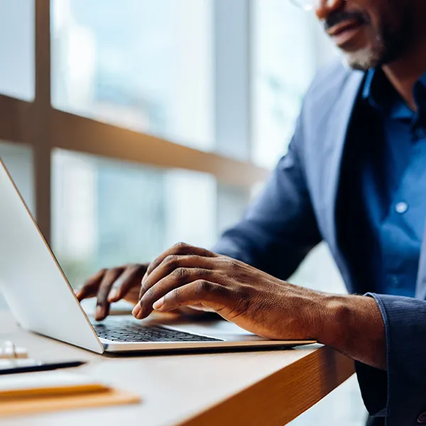 Man using laptop