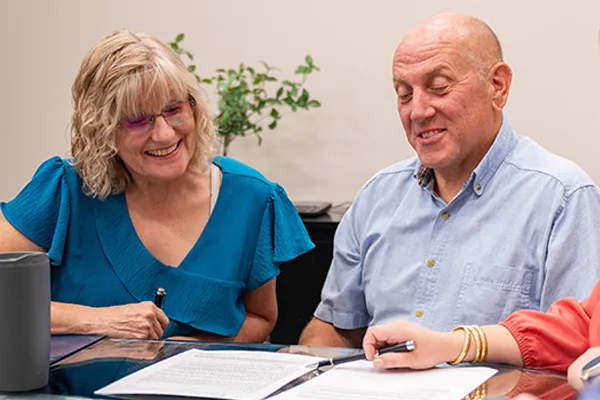 couple looking at estate plan