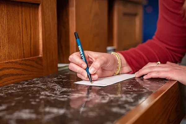 writing a check