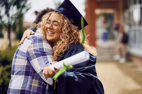 Girl graduating