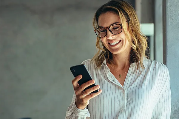 Woman looking at phone